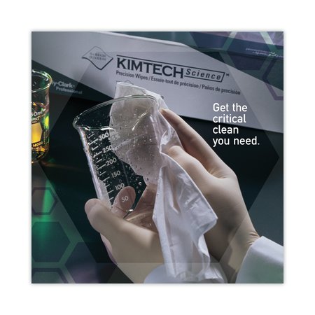 Kimtech Precision Wipers, POP-UP Box, 1-Ply, 4 2/5 x 8 2/5, White, PK16800 5511